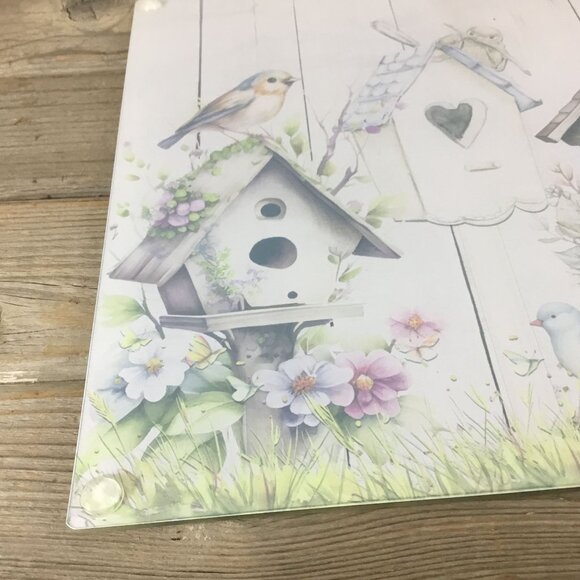 Rustic Birdhouse Glass Cutting Board - Picture 8 of 8